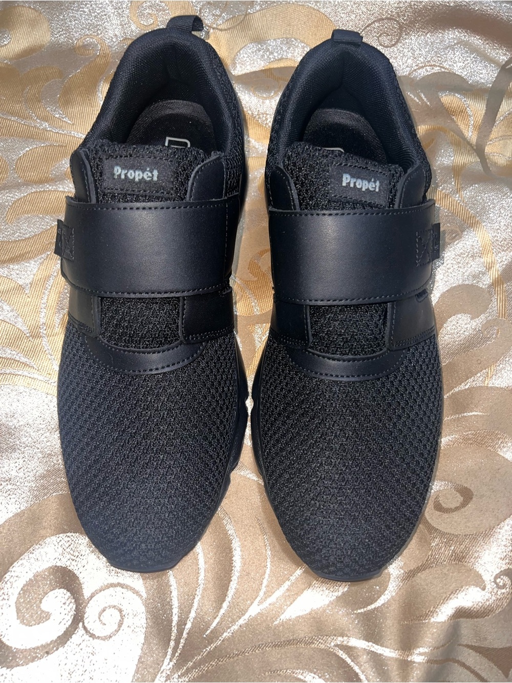 Propet Men’s Stability X Strap Sneakers Black Size 12 D medium NWOT WALKING